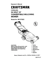 Предварительный просмотр 1 страницы Craftsman 900.370520 Operator'S Manual