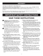 Preview for 2 page of Craftsman 911053 Operator'S Manual