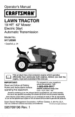 Craftsman 917.20381 Operator'S Manual preview