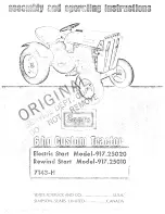 Preview for 1 page of Craftsman 917.25010 Assembly and Assembly And Operating Instructions Manual