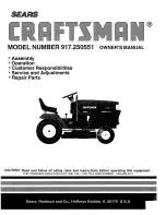 Предварительный просмотр 1 страницы Craftsman 917.250551 Owner'S Manual