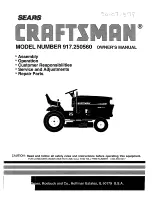 Craftsman 917.250560 Owner'S Manual предпросмотр