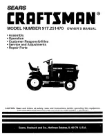 Craftsman 917.25147 Owner'S Manual preview