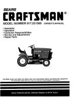 Предварительный просмотр 1 страницы Craftsman 917.25156 Owner'S Manual