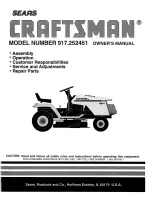 Предварительный просмотр 1 страницы Craftsman 917.252451 Owner'S Manual