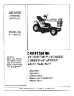 Craftsman 917.254722 Owner'S Manual preview