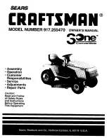 Preview for 1 page of Craftsman 917.255470 Owner'S Manual