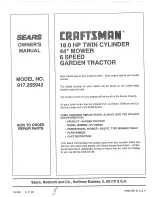 Предварительный просмотр 30 страницы Craftsman 917.255942 Owner'S Manual