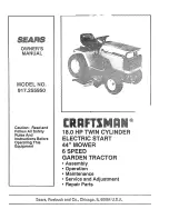 Craftsman 917.255950 Owner'S Manual preview