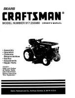 Preview for 1 page of Craftsman 917.255980 Owner'S Manual