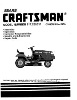 Preview for 1 page of Craftsman 917.256511 Owner'S Manual