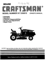 Craftsman 917.256810 Owner'S Manual preview