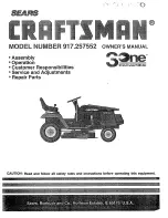 Preview for 1 page of Craftsman 917.257552 Owner'S Manual