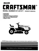 Preview for 1 page of Craftsman 917.257571 Owner'S Manual