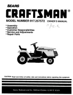 Предварительный просмотр 1 страницы Craftsman 917.257572 Owner'S Manual