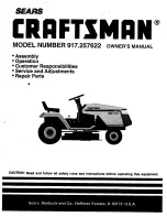 Preview for 1 page of Craftsman 917.257622 Owner'S Manual