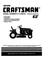 Craftsman 917.258540 Owner'S Manual предпросмотр