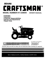 Preview for 1 page of Craftsman 917.258694 Owner'S Manual