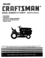 Предварительный просмотр 1 страницы Craftsman 917.25891 Owner'S Manual