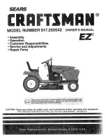 Preview for 1 page of Craftsman 917.259542 Owner'S Manual