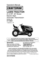 Предварительный просмотр 1 страницы Craftsman 917.26651 Operator'S Manual