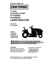 Предварительный просмотр 1 страницы Craftsman 917.270741 Owner'S Manual