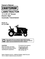 Craftsman 917.271660 Owner'S Manual preview