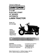 Предварительный просмотр 1 страницы Craftsman 917.271843 Owner'S Manual