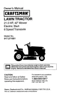 Предварительный просмотр 1 страницы Craftsman 917.271851 Owner'S Manual