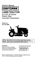 Предварительный просмотр 1 страницы Craftsman 917.271860 Owner'S Manual