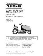 Craftsman 917.2736402 Owner'S Manual preview