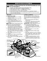 Предварительный просмотр 21 страницы Craftsman 917.27590 Owner'S Manual