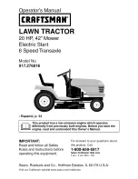 Craftsman 917.276816 Operator'S Manual preview