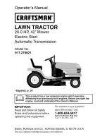 Craftsman 917.276821 Operator'S Manual preview