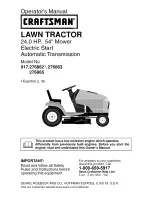 Craftsman 917.27686 Operator'S Manual preview