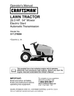 Craftsman 917.276884 Operator'S Manual preview