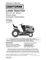 Craftsman 917.28008 Operator'S Manual preview