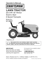 Craftsman 917.28607 Operator'S Manual preview