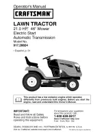 Предварительный просмотр 1 страницы Craftsman 917.28824 Operator'S Manual