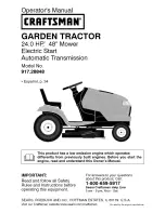 Craftsman 917.28848 Operator'S Manual предпросмотр