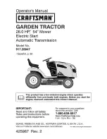 Предварительный просмотр 1 страницы Craftsman 917.28947 Operator'S Manual