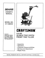 Предварительный просмотр 1 страницы Craftsman 917.298352 Owner'S Manual