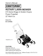 Предварительный просмотр 1 страницы Craftsman 917.370432 Owner'S Manual