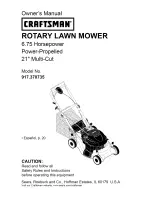 Preview for 1 page of Craftsman 917.370735 Owner'S Manual