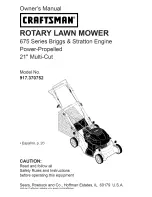 Craftsman 917.370752 Owner'S Manual предпросмотр