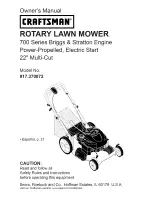 Предварительный просмотр 1 страницы Craftsman 917.370872 Owner'S Manual