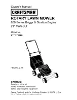 Предварительный просмотр 1 страницы Craftsman 917.371560 Owner'S Manual