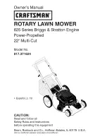 Предварительный просмотр 1 страницы Craftsman 917.371624 Owner'S Manual