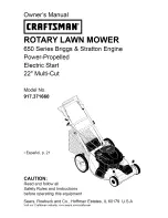 Craftsman 917.371660 Owner'S Manual preview