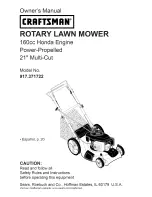 Предварительный просмотр 1 страницы Craftsman 917.371722 Owner'S Manual